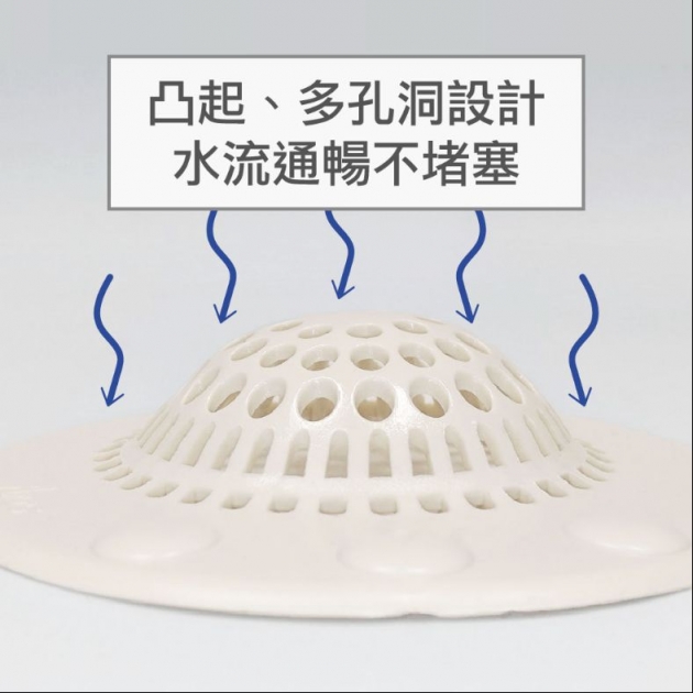 台灣製吸盤式衛浴地板.水槽安全濾網蓋_2入組(大+小)