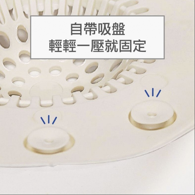 台灣製吸盤式衛浴地板.水槽安全濾網蓋_2入組(大+小)