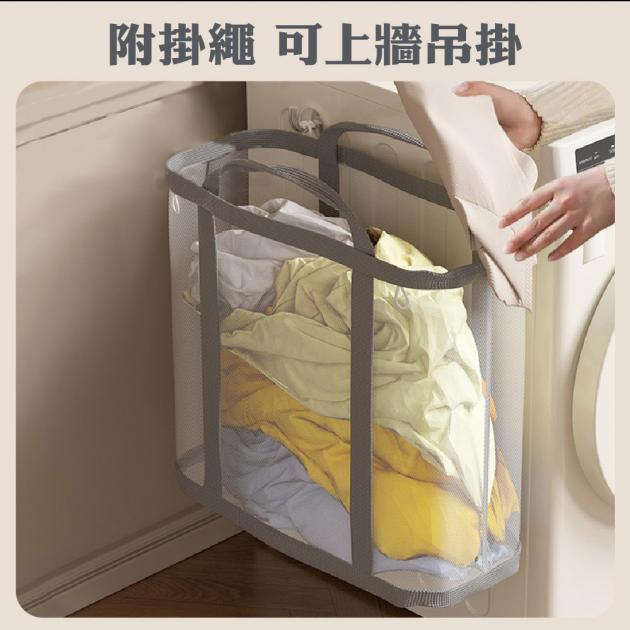 手提式細網洗衣籃.髒衣籃.收納袋_1入